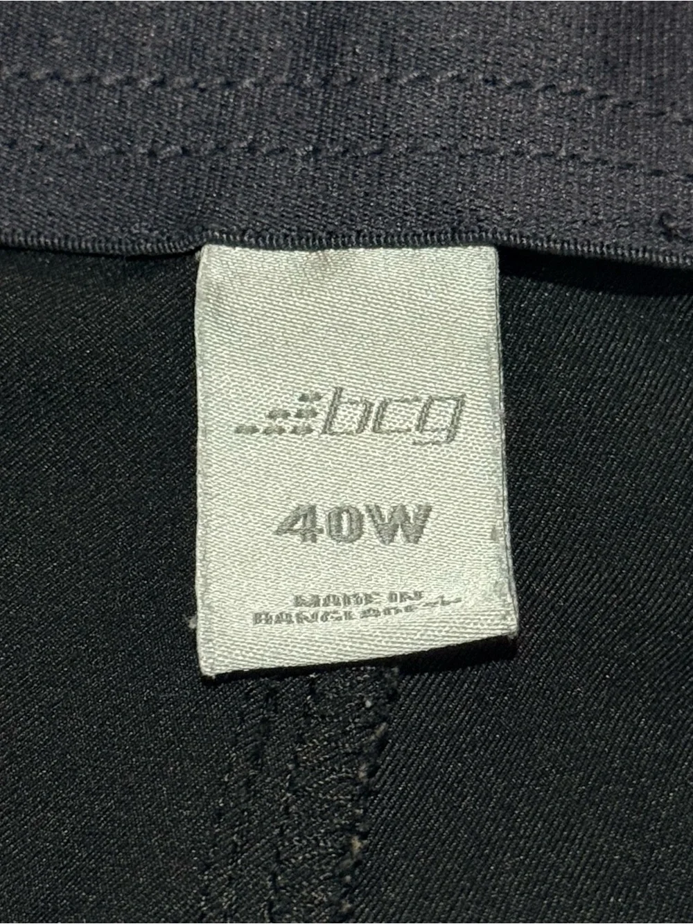 BCG Men’s Dark Gray Solid Chino Shorts Flat Front Stretch Slash Pockets Button